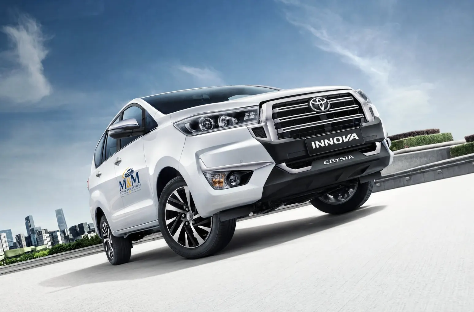 Toyota Innova Crysta chauffeur-driven rental vehicle in Hyderabad